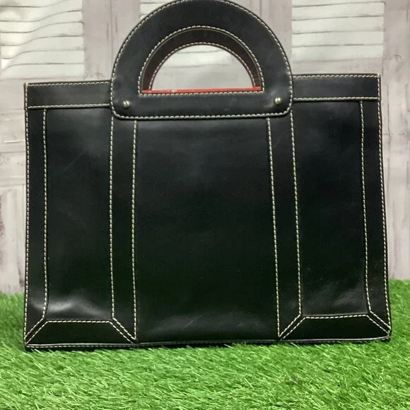Vintage Marc Jacobs Handbag Briefcase Black Leather - Picture 3 of 16